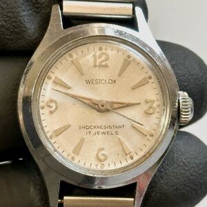 Westclox Vintage Mechanical 17-J Silver Stainless Steel 28mm Ladies’ Dress Watch